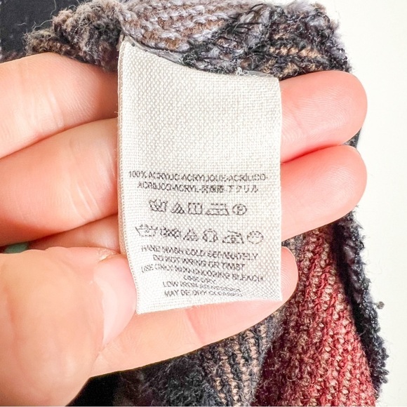 Free People Plaid Orange Blue Flannel Button Down Tunic Dress Long Sleeve XS - Picture 6 of 6